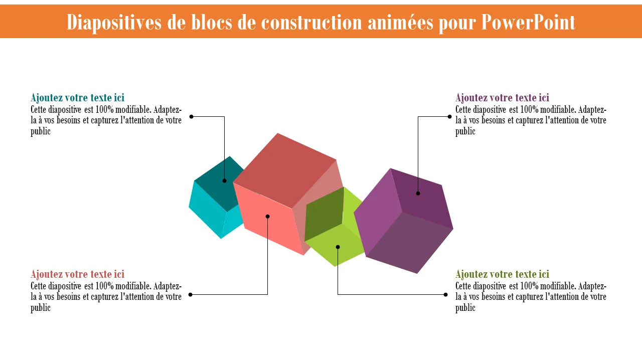 Diapositives de blocs de construction animées pour Powerpoint