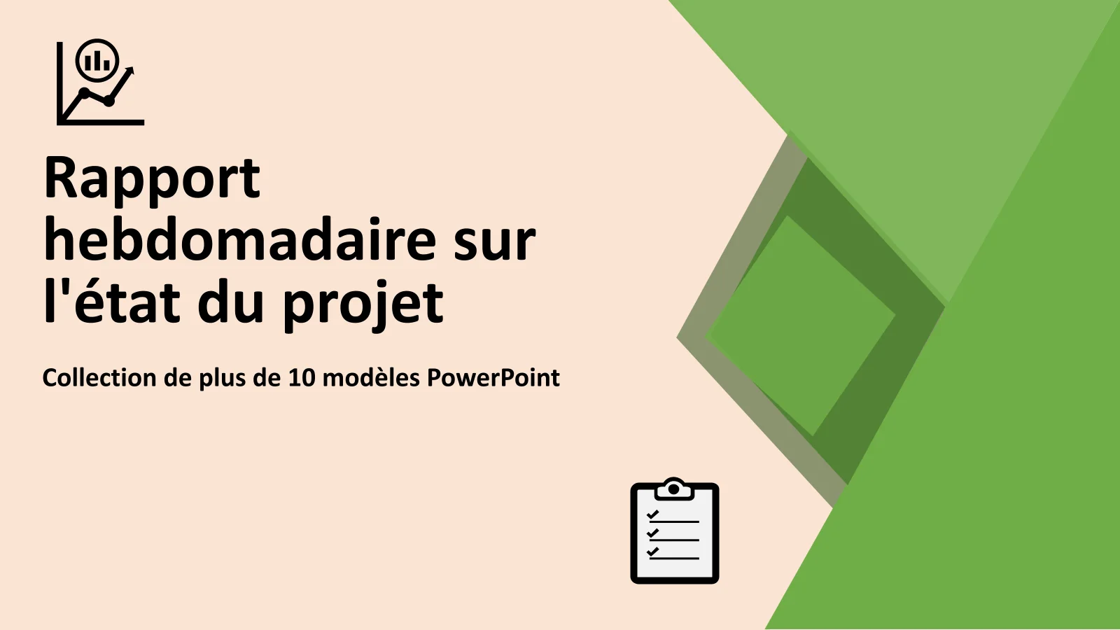 Ensemble de modèles PowerPoint de rapport hebdomadaire sur l'état du projet