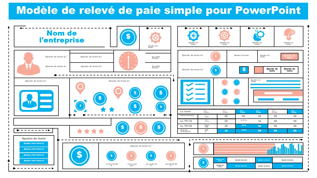 Modèle de talon de paie simple pour PowerPoint pour les présentations professionnelles