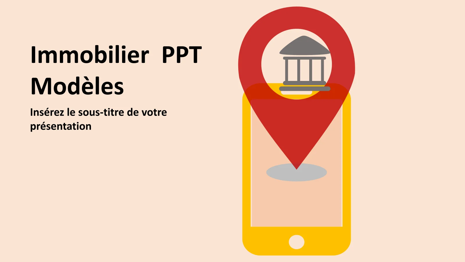 Modèle PowerPoint d'emplacement du marqueur rouge pour les présentations