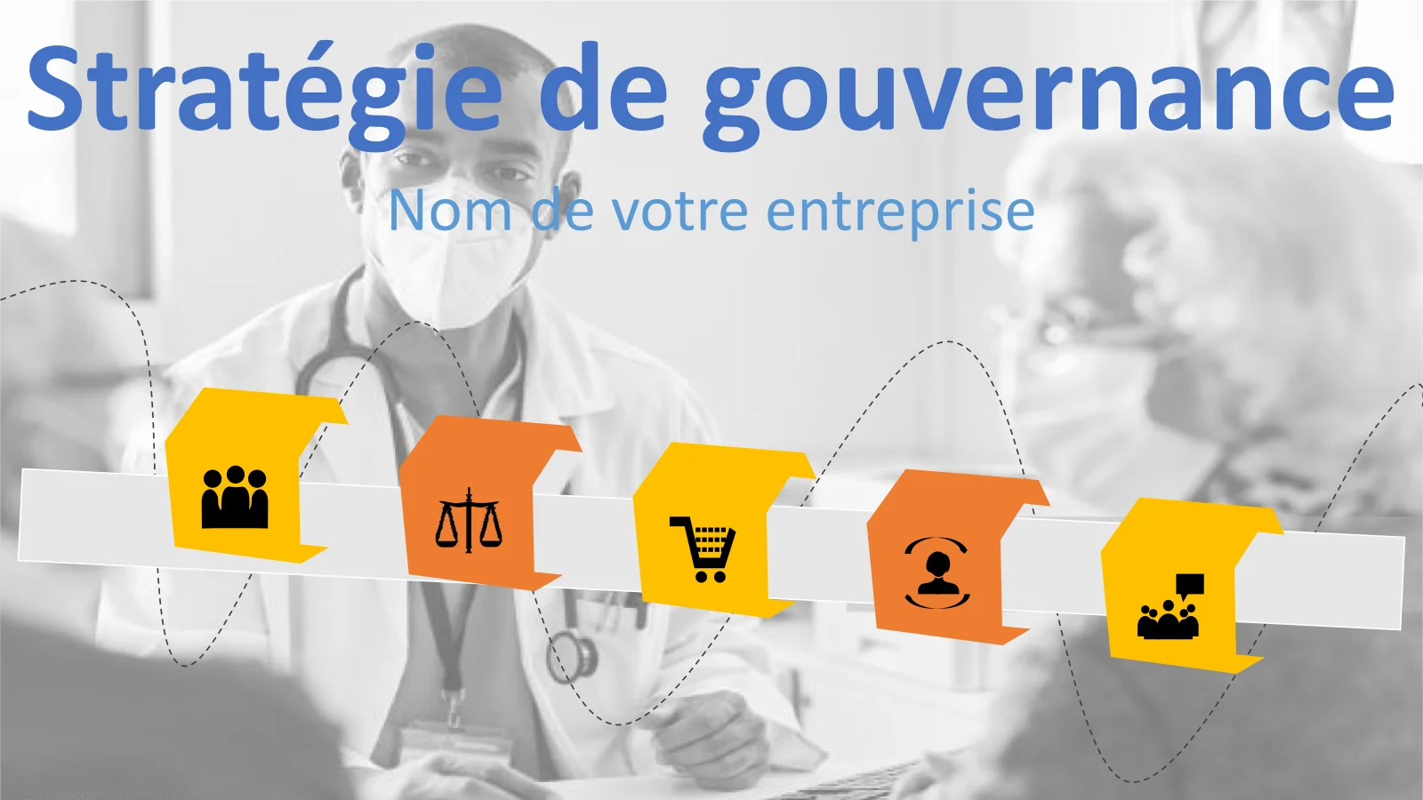Modèle PowerPoint de cadre de stratégie de gouvernance d'entreprise