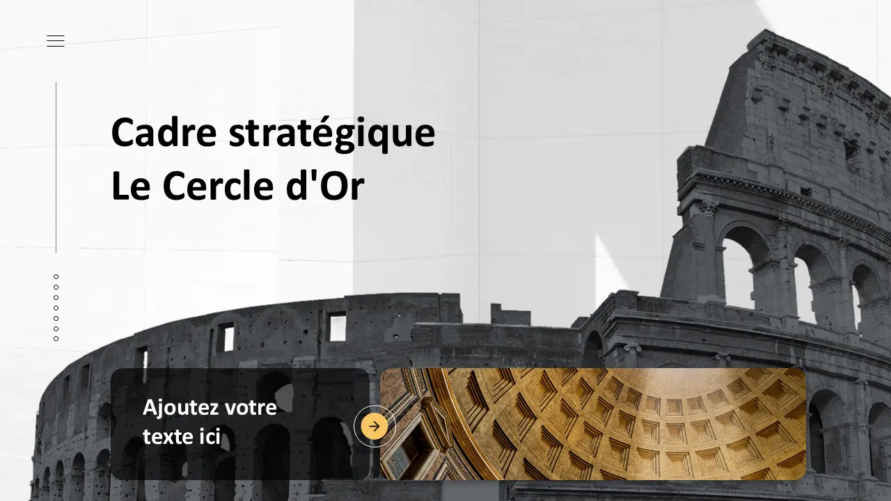 Modèle PowerPoint de cadre stratégique du Cercle d'Or