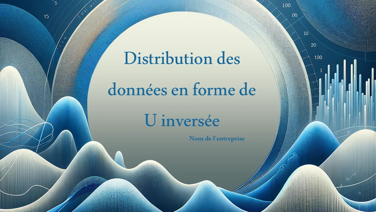 Modèle PowerPoint de distribution de données en forme de U inversé pour les présentations professionnelles