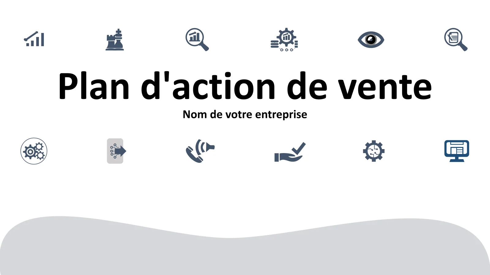 Modèle PowerPoint de plan d'action de vente pour proposition et analyse