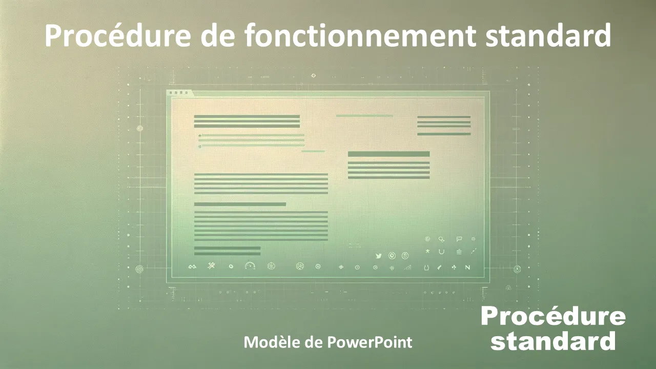 Modèle PowerPoint de procédure opérationnelle standard pour les présentations professionnelles