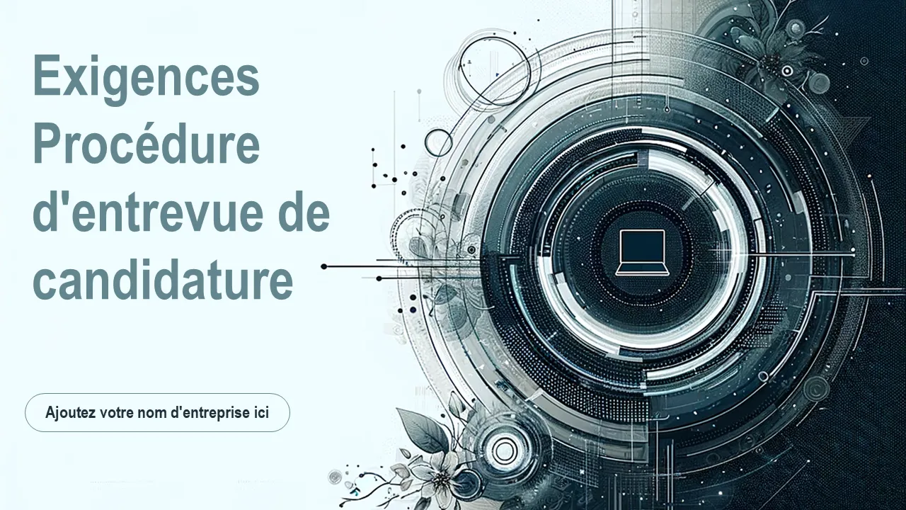 Modèle PowerPoint de processus d'entrevue d'élicitation des exigences pour les présentations professionnelles
