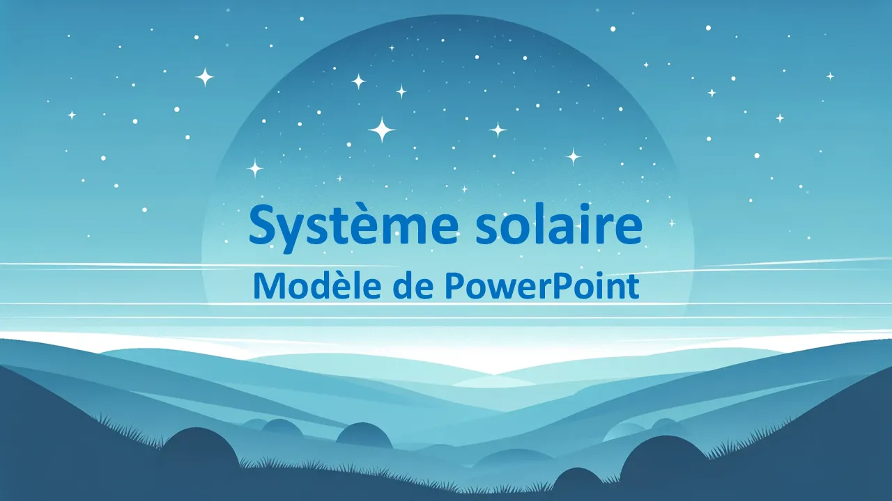 Modèle PowerPoint de système solaire pour les présentations professionnelles