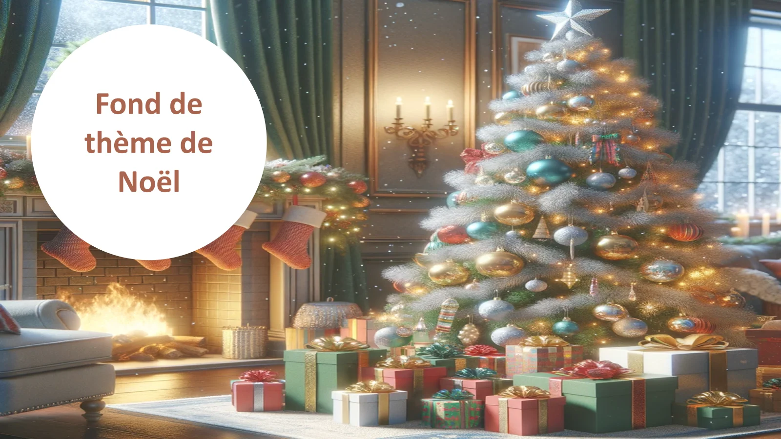 Modèle PowerPoint de thème de Noël pour les présentations de vacances