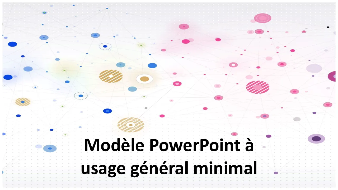 Modèle PowerPoint minimal à usage général pour les présentations professionnelles