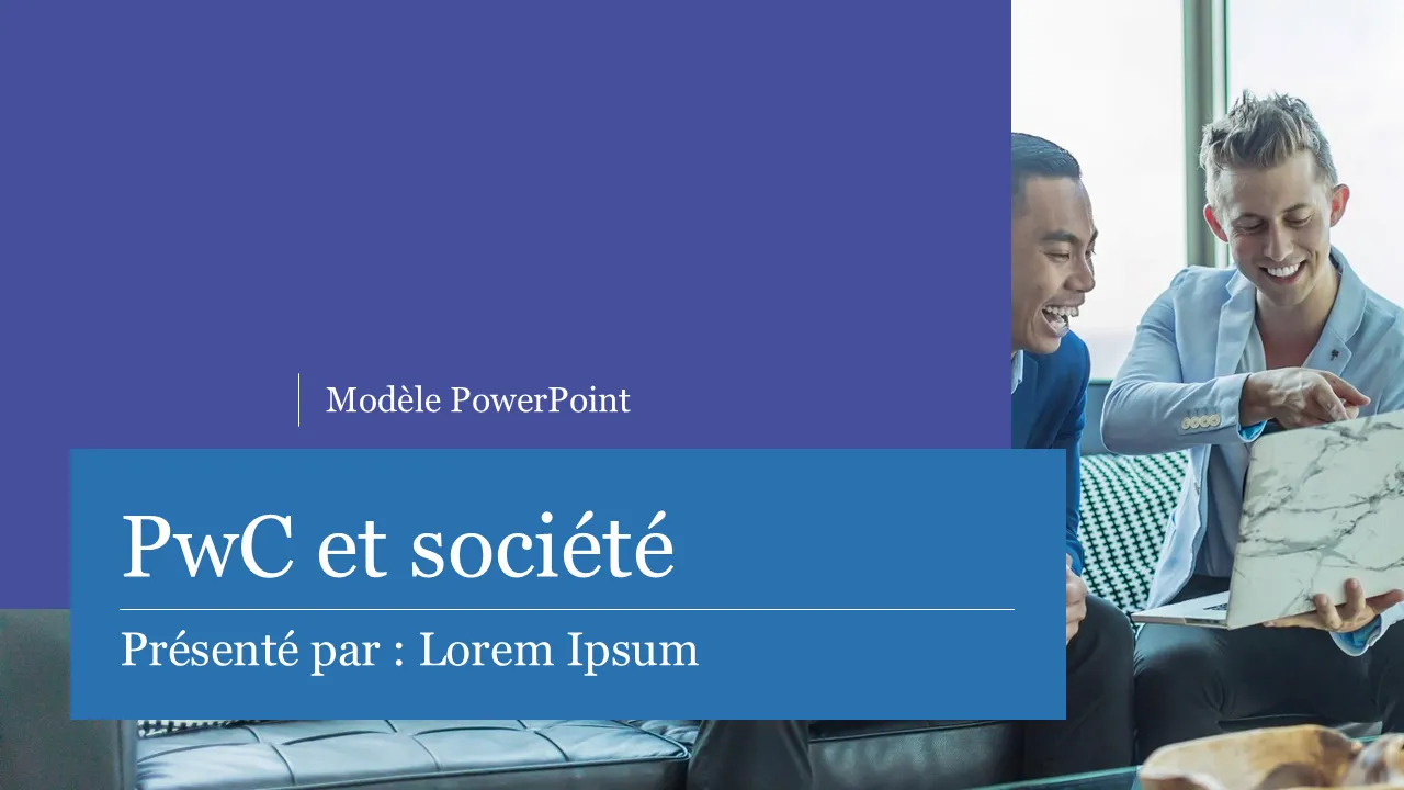 Modèle PowerPoint PwC - Conception de présentation professionnelle