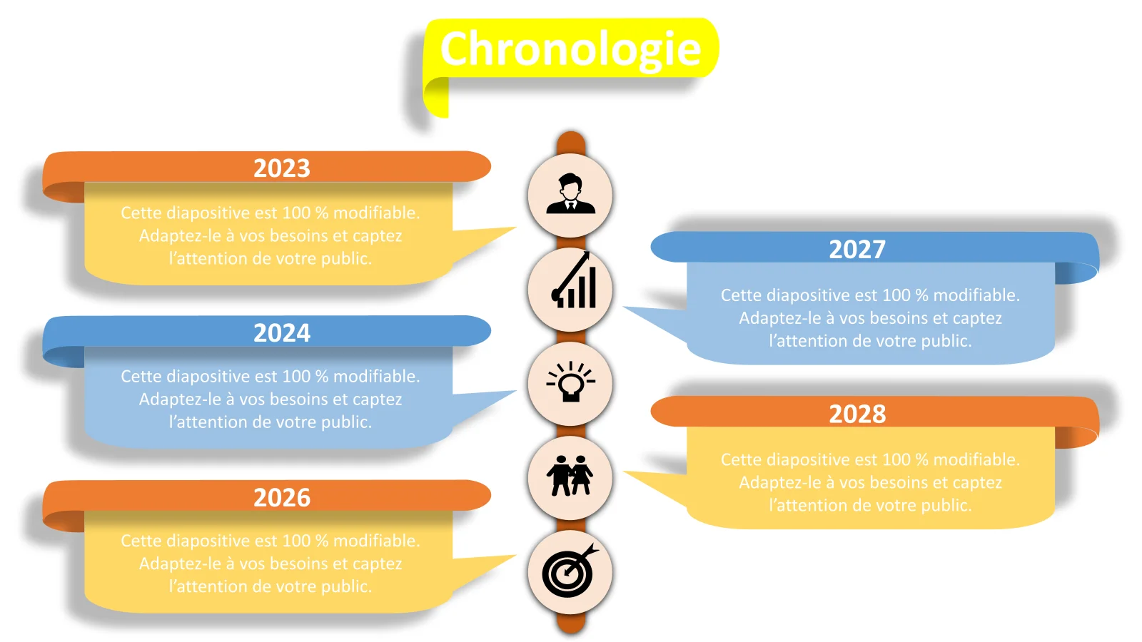 Modèles de conception de résumé Ppt de chronologie pour des présentations efficaces