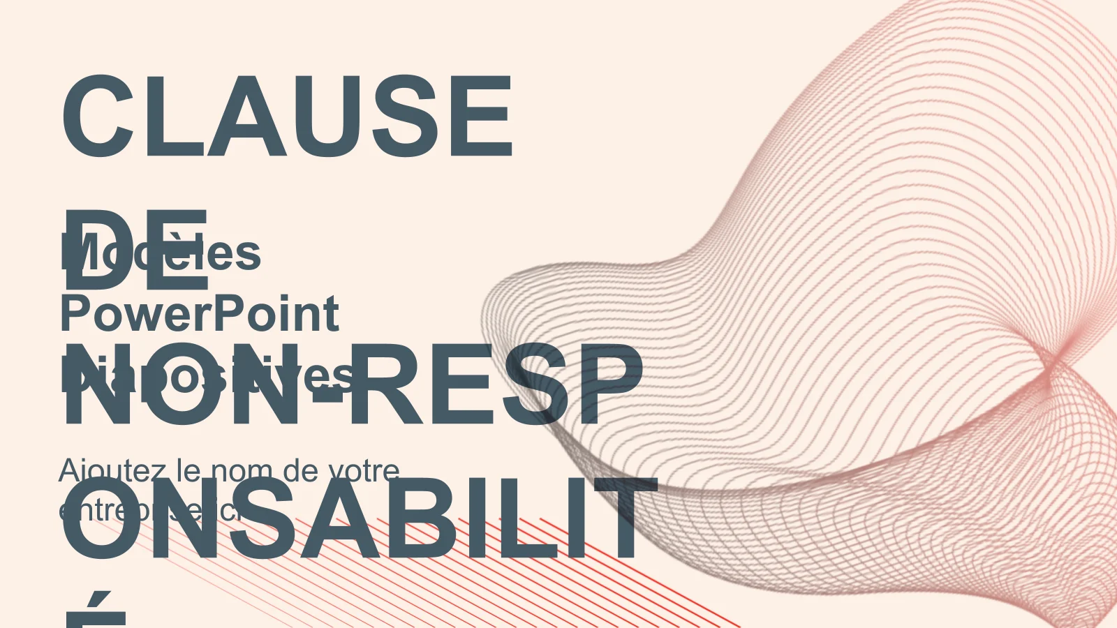 Modèles PowerPoint de clause de non-responsabilité Diapositives pour présentations professionnelles