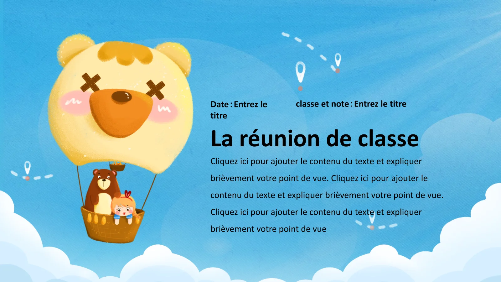 Rapport De Dessin Animé Ours Bleu Et Blanc Pour Les Enfants